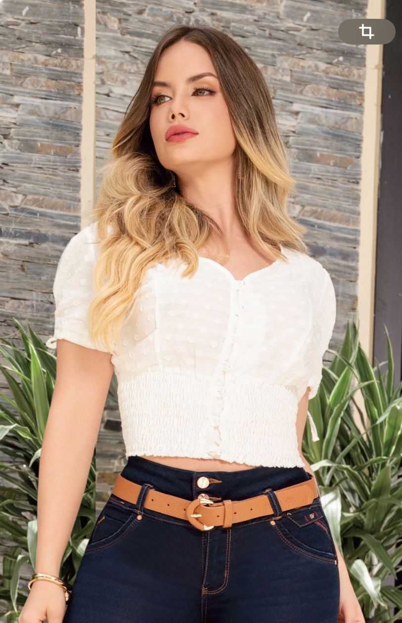 Blusa Manga Corta Mujer Blanco 920 : ENVIO GRATIS