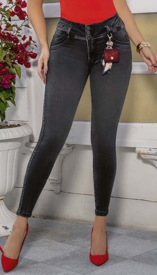 Skinny Jeans Mujer Gris 1857