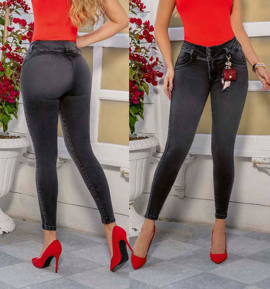 Skinny Jeans Mujer Gris 1857
