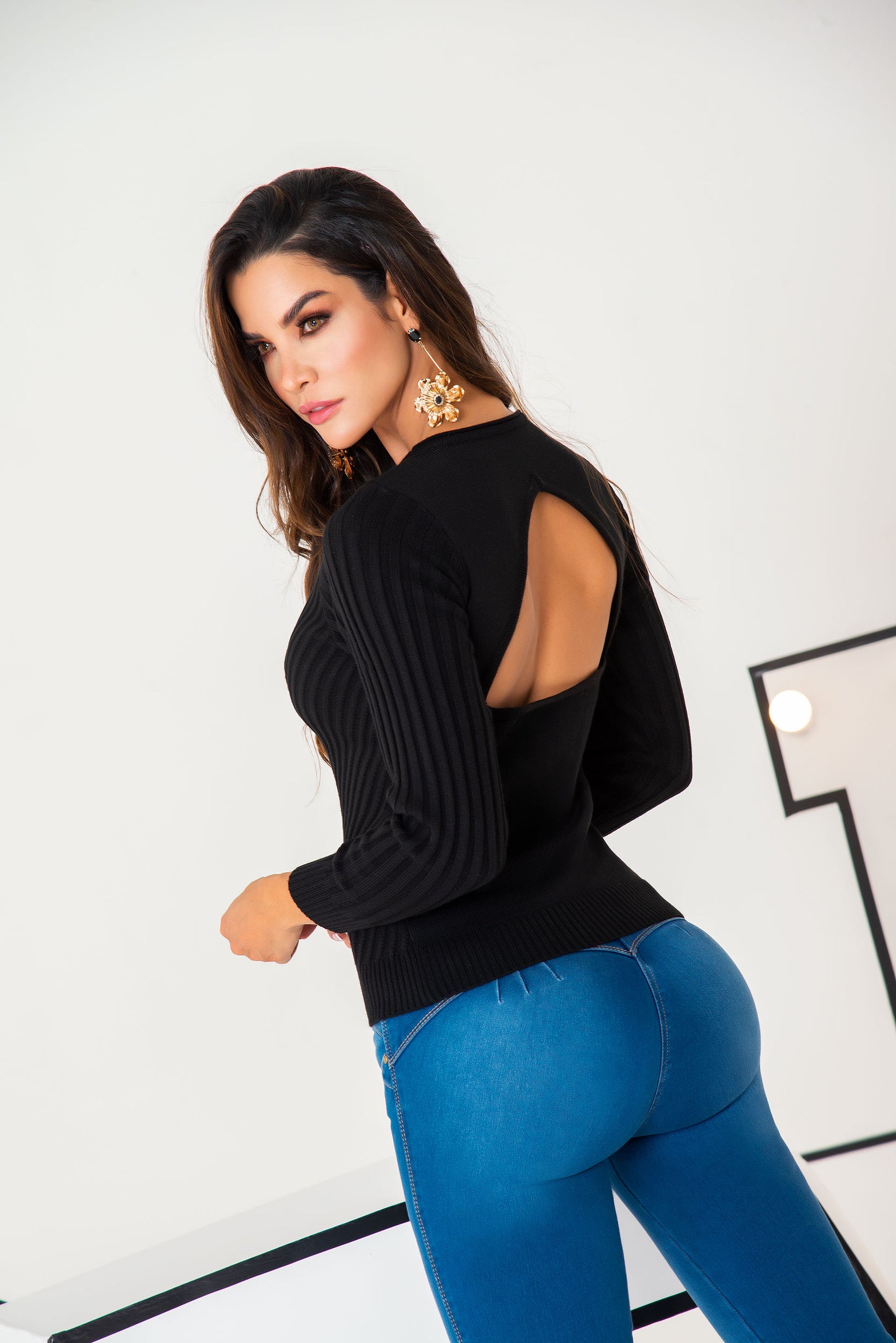 Chompa Mujer Negra Colombiana P486