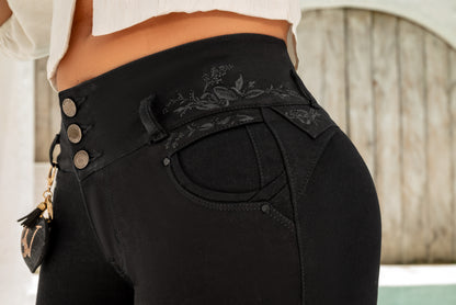 Skinny Jeans Mujer Negro 1803