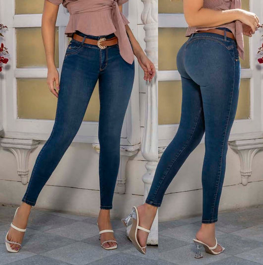 Skinny Jeans Mujer Azul Levantacola 1815