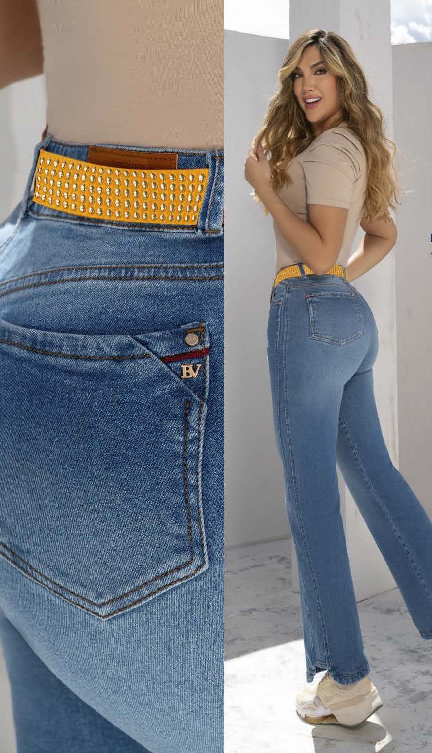 Jeans Palazzo Mujer Azul 1853