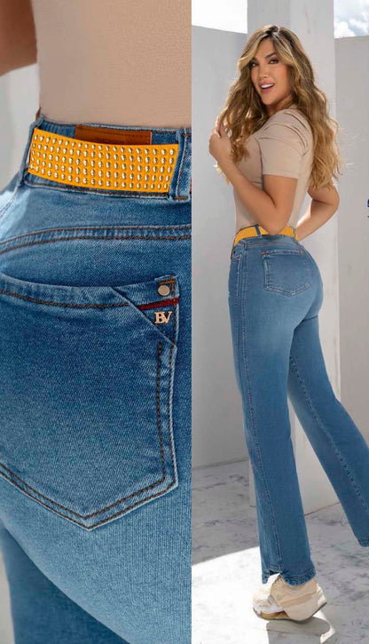 Jeans Palazzo Mujer Azul 1853
