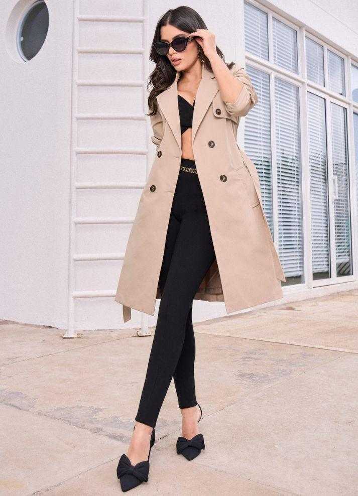 Abrigos Mujer Gaban Beige Colombia M-632 : ENVIO GRATIS